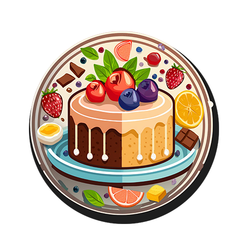 ai billede ikon af kage til opskrift-kategorien dessert