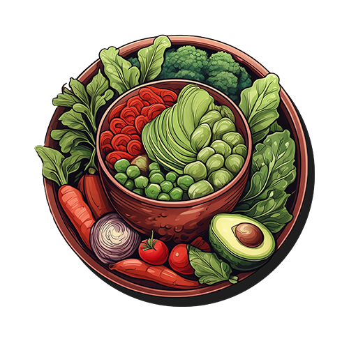 ai billede ikon af veganske retter til opskrift-kategorier